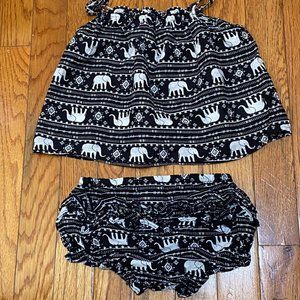 Old Navy Baby Animal Print Two Piece Set Size 12-18 Months (PRE-LOVED)